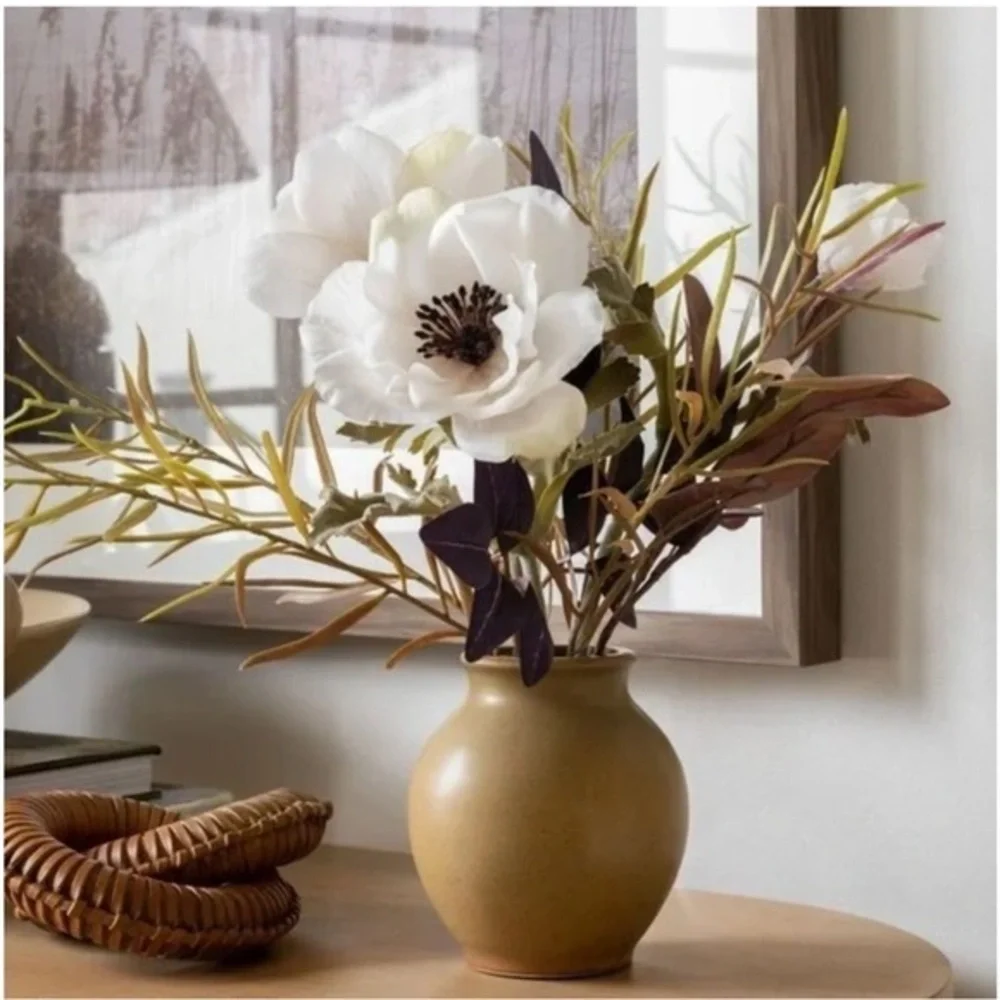NWOT Threshold Faux Arrangement in Tan Vase